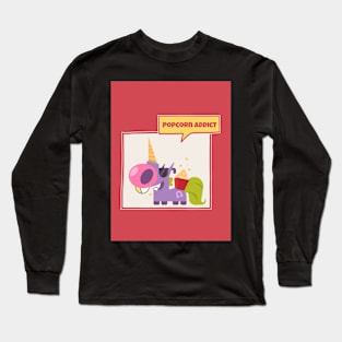 Popcorn Addict Long Sleeve T-Shirt